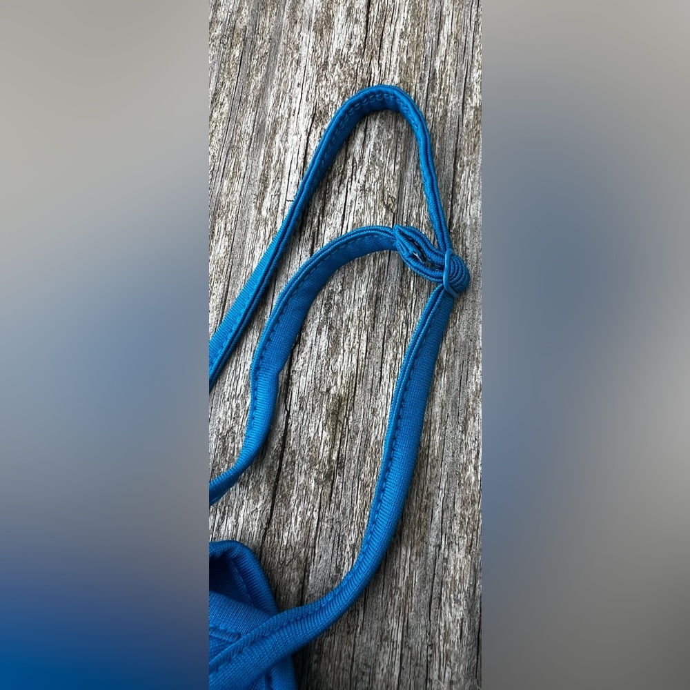 Bold Elements Cerulean Blue Stretch-Mesh Ruched B… - image 4